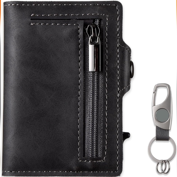 Metal Wallet with Keychain - Picture 1 of 5